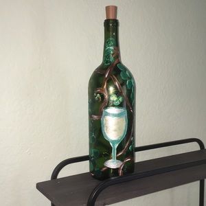 Beautiful painted wine glass